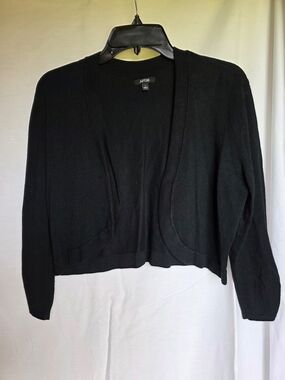 Apt. 9 Black Open-Front Cropped Women’s Cardigan Sweater